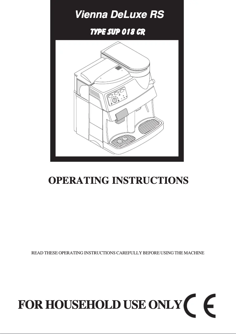 Imagen de la primera página del manual del dispositivo Saeco Vienna Deluxe SUP 018CR