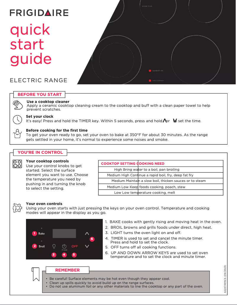 Imagen de la primera página del manual del dispositivo FCRE3052BS