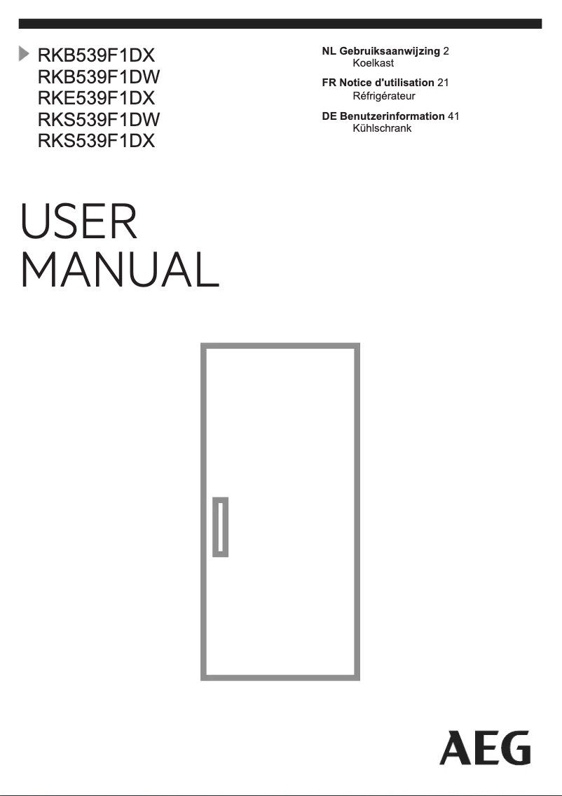 Imagen de la primera página del manual del dispositivo RKE539F1DX