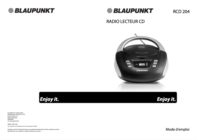 Imagen de la primera página del manual del dispositivo RCD 204