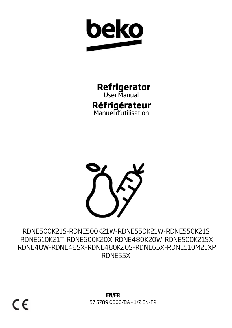 Página 1 del manual Manual de usuario Beko RDNE480K20S