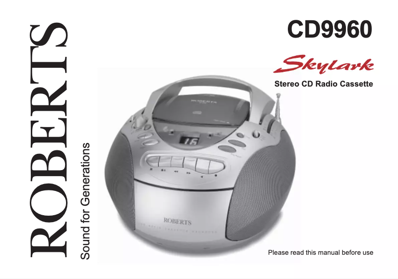 Imagen de la primera página del manual del dispositivo Skylark CD9960