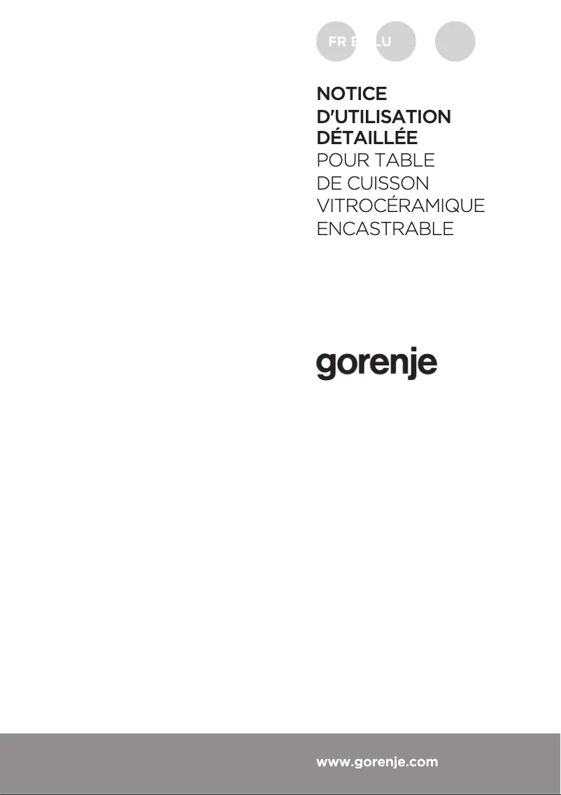 Página 1 del manual Guía de instalación Gorenje ECT641BSC