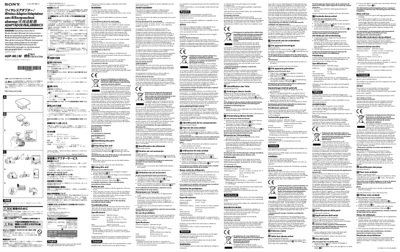 Imagen de la primera página del manual del dispositivo ADP-WL1M