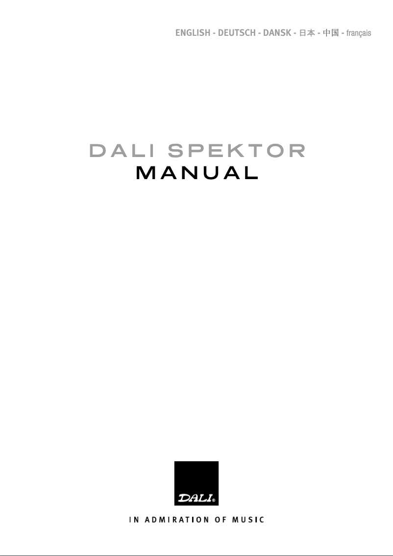 Página 1 del manual Manual de usuario Dali Spektor