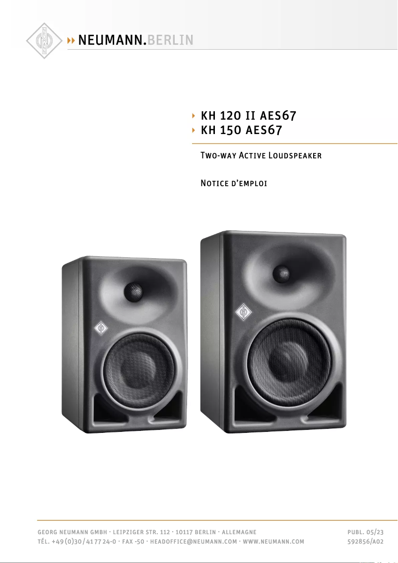 Página nº 1 - Manual de usuario Neumann KH 420