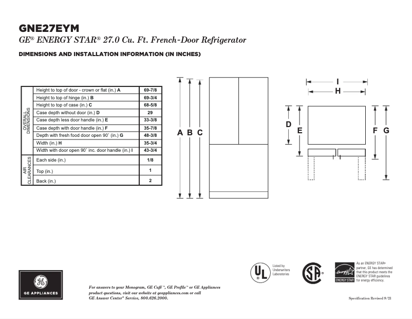 Imagen de la primera página del manual del dispositivo GNE27ESMSS