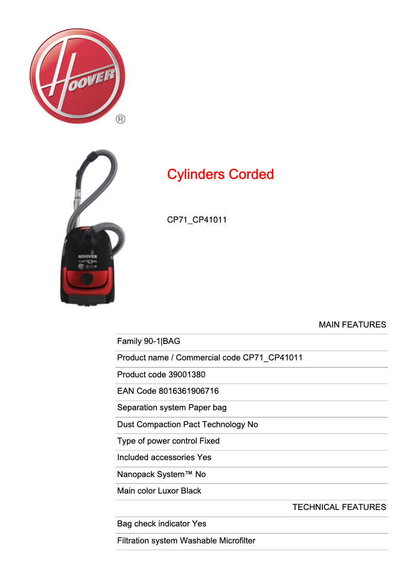 Imagen de la primera página del manual del dispositivo CP71_CP41011