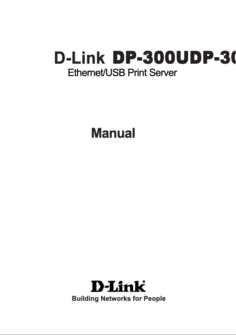 Página 1 del manual Manual de usuario D-Link DP-300U