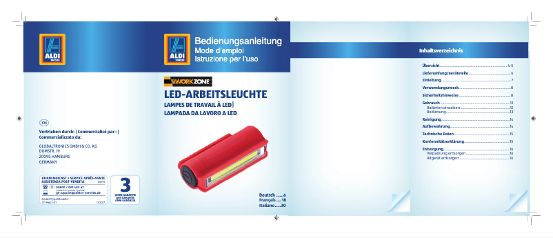 Página 1 del manual Manual de usuario Workzone GT-MWLR-01