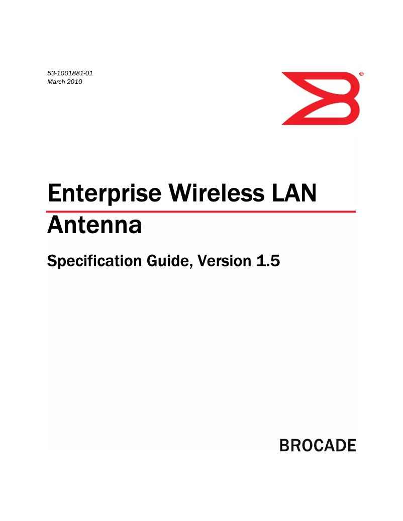 Página 1 del manual Manual de usuario Brocade ML-1499-100JK-01R