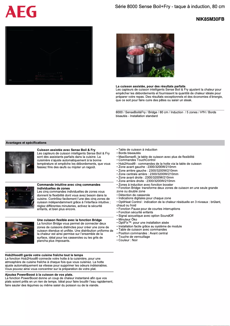 Imagen de la primera página del manual del dispositivo NIK85M30FB