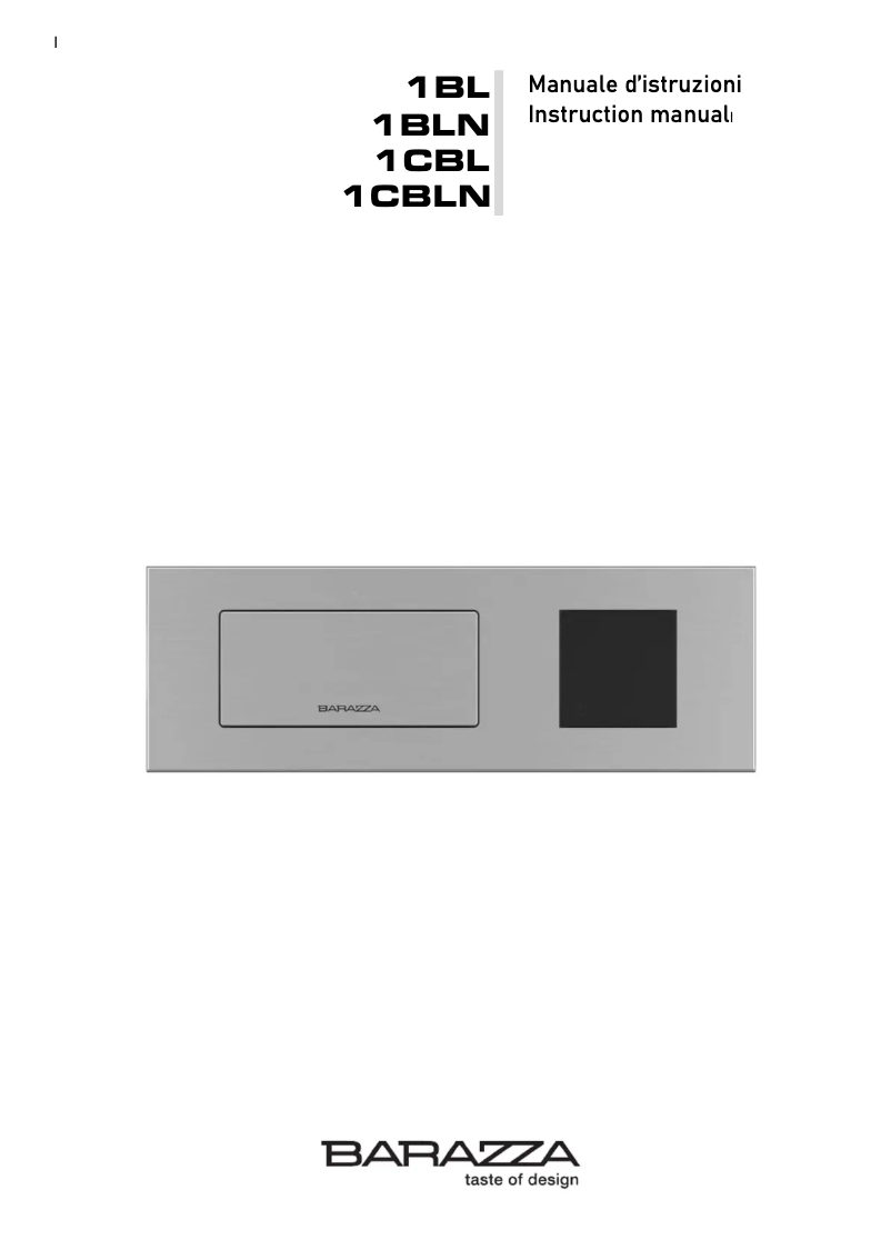 Imagen de la primera página del manual del dispositivo 1CBL