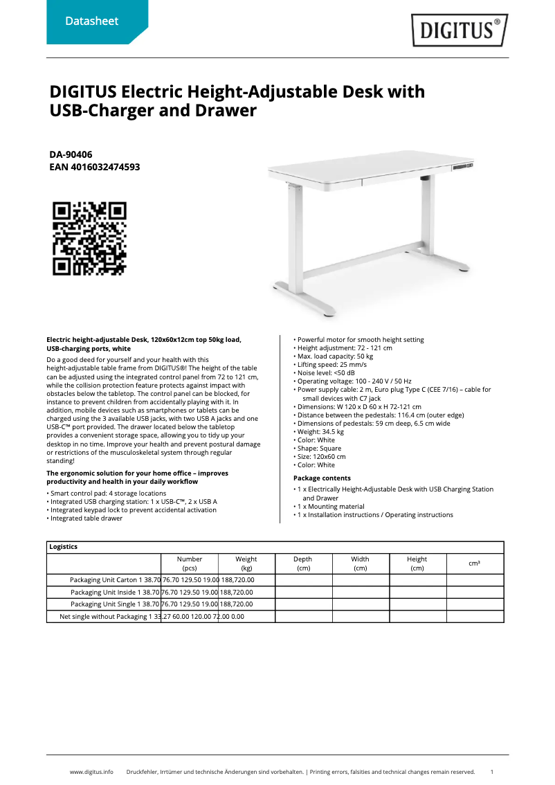Imagen de la primera página del manual del dispositivo DA-90406