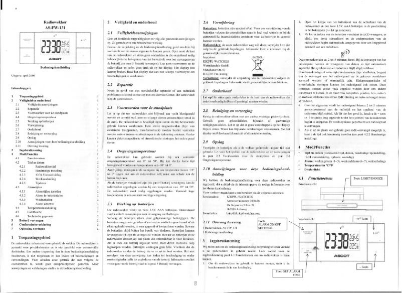 Página nº 1 - Manual de usuario Ascot AS-FW-131