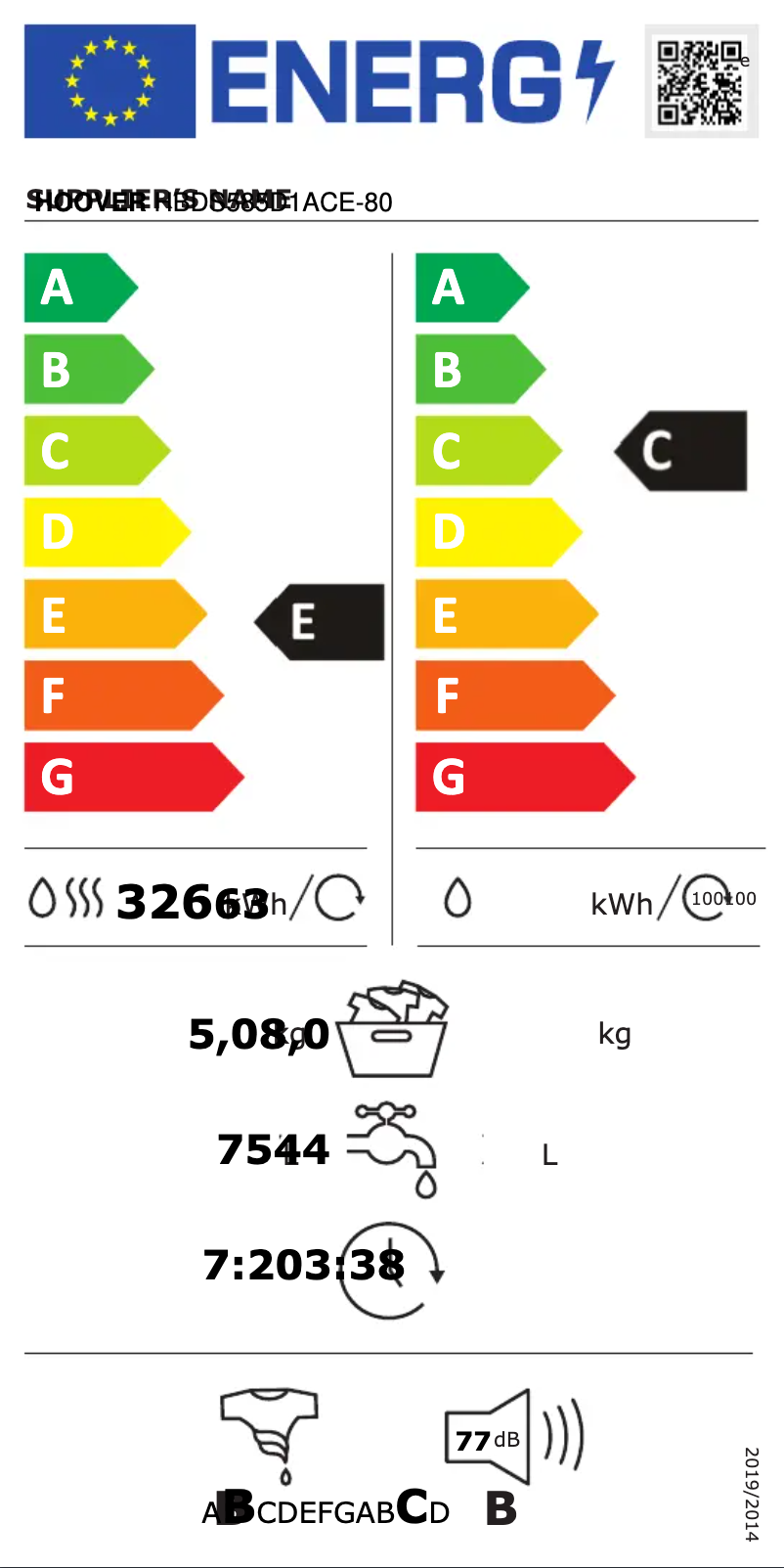 Imagen de la primera página del manual del dispositivo H-WASH 300 LITE HBDS585D1ACE-80
