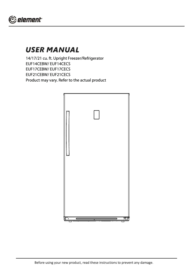 Página nº 1 - Manual de usuario Element EUF21CEBW