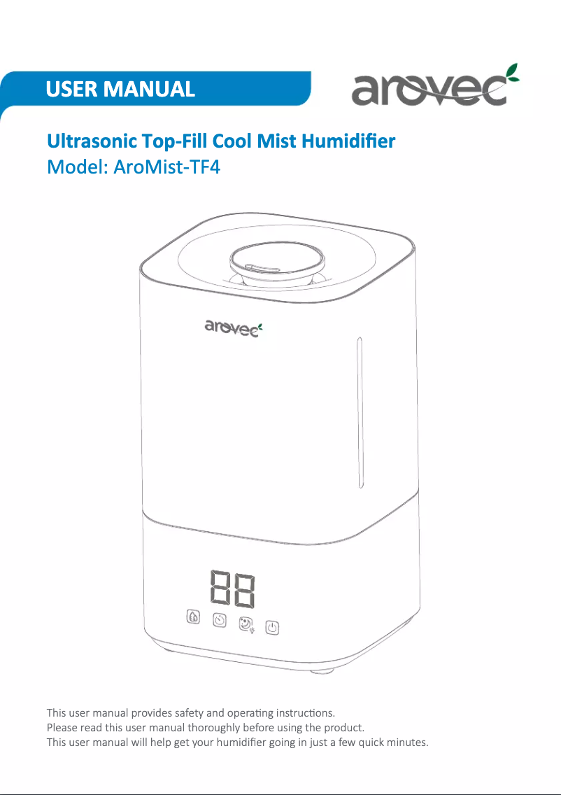 Imagen de la primera página del manual del dispositivo AroMist-TF4