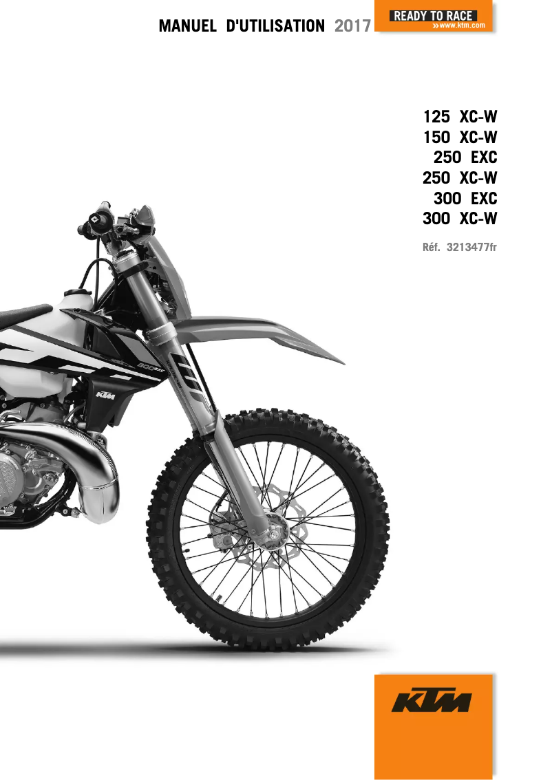 Página 1 del manual Manual de usuario KTM 125 XC-W (2017)