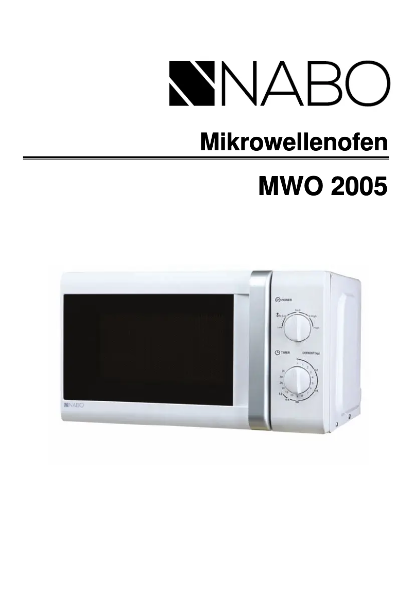 Imagen de la primera página del manual del dispositivo MWO 2005