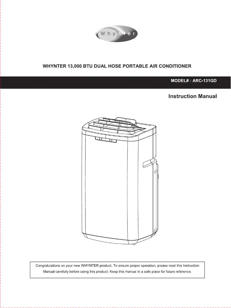 Página 1 del manual Manual de usuario Whynter ARC-131GD