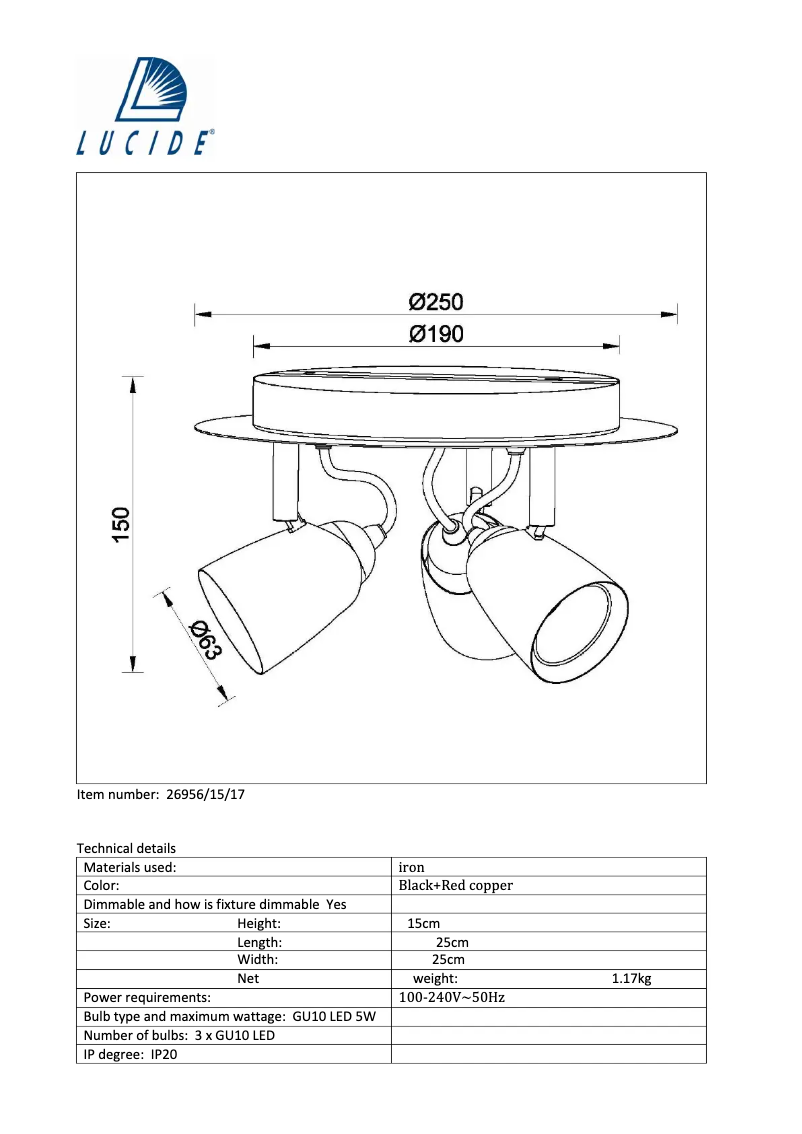 Imagen de la primera página del manual del dispositivo Ride 26956/15/17