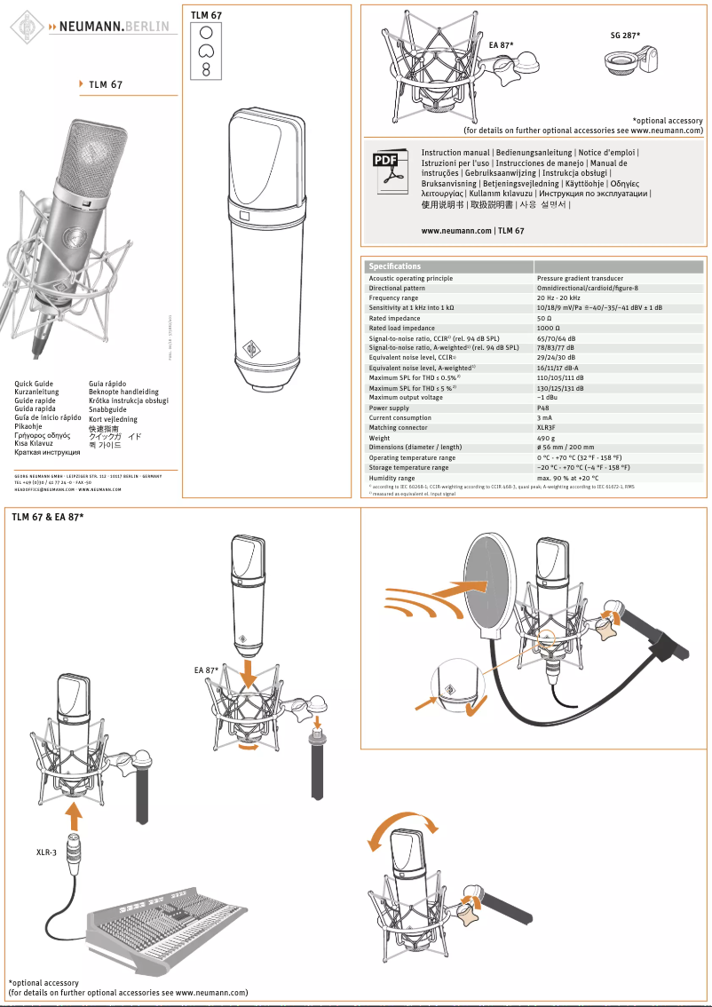 Página nº 1 - Guía de inicio rápido Neumann U 64