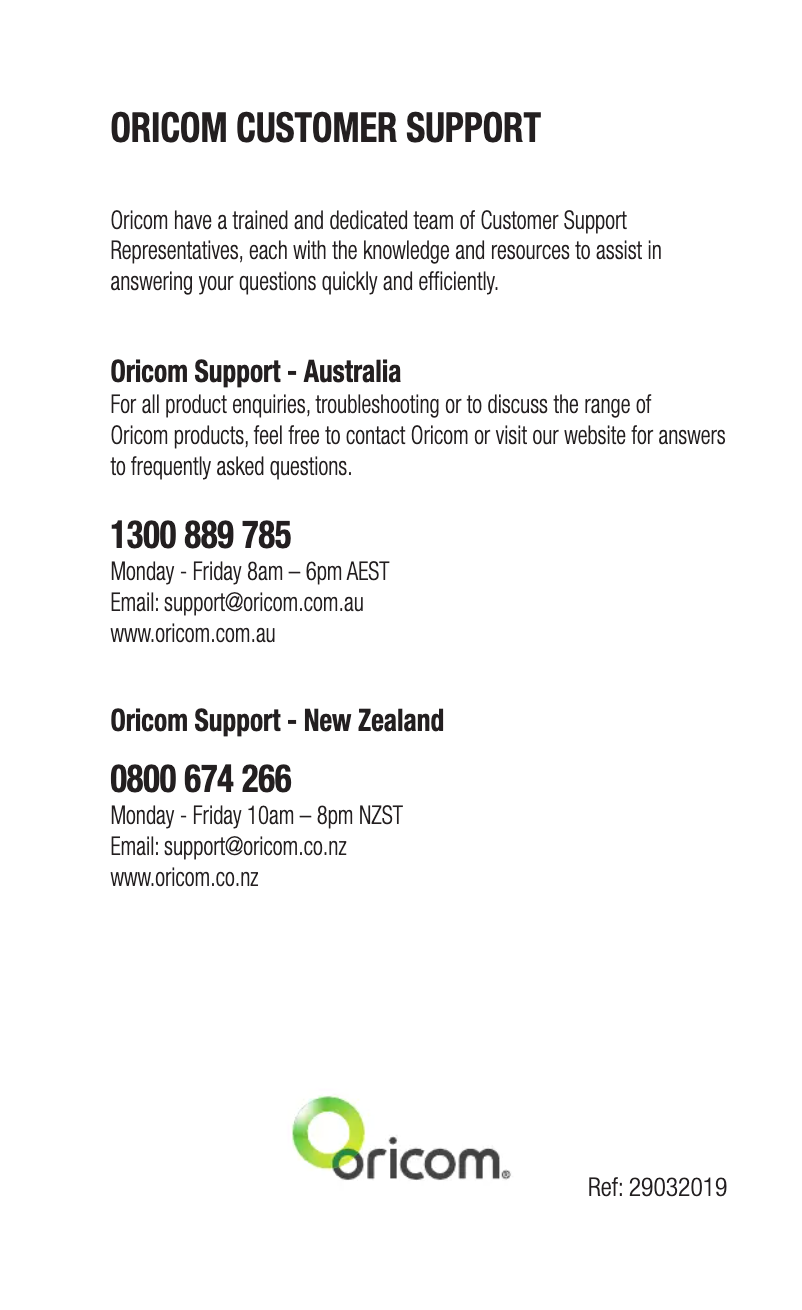 Página 1 del manual Manual de usuario Oricom PMR795