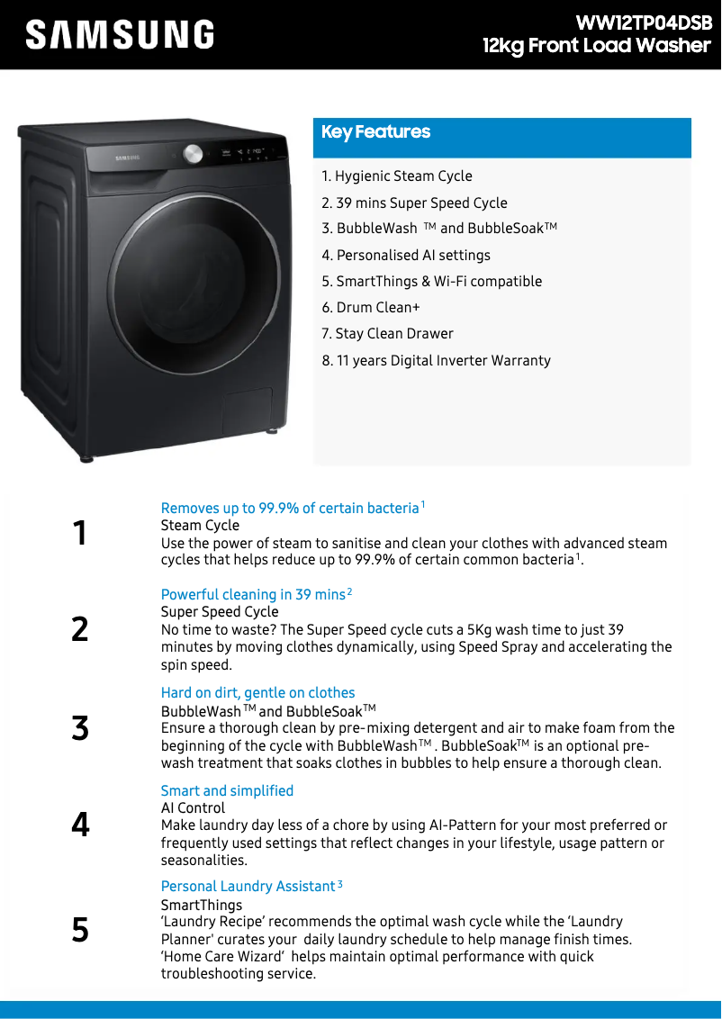 Imagen de la primera página del manual del dispositivo WW12TP04DSB