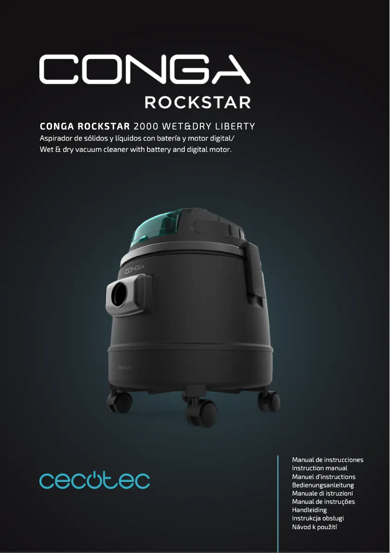 Página 1 del manual Manual de usuario Cecotec Conga Rockstar 2000 Wet&Dry Liberty