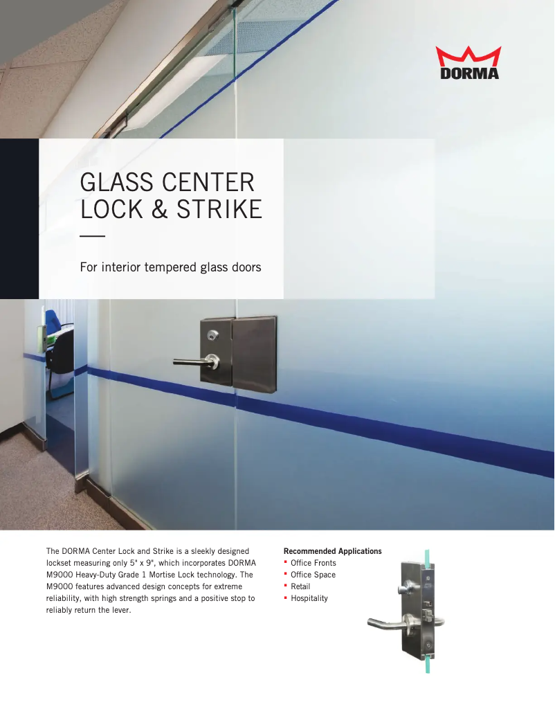 Página 1 del manual Folleto Dormakaba M9000