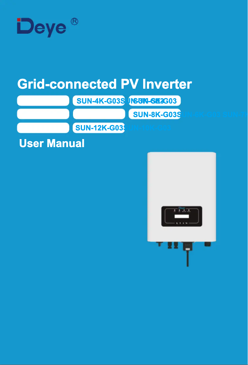 Imagen de la primera página del manual del dispositivo SUN-10K-G03