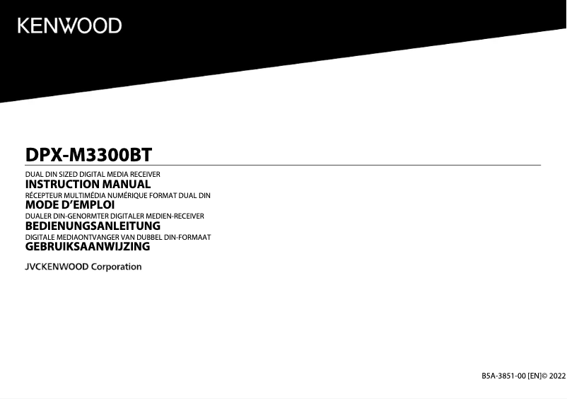 Página 1 del manual Manual de usuario Kenwood DPX-M3300BT