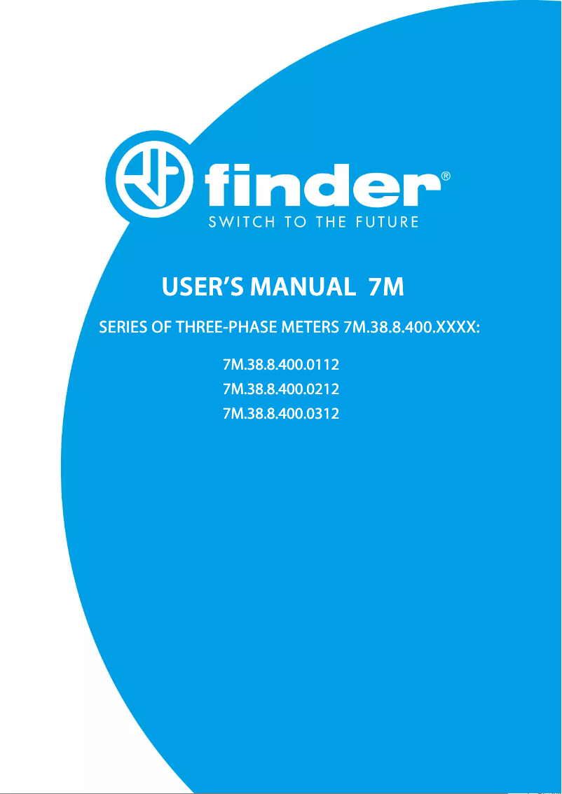 Página 1 del manual Ficha técnica Finder FIN7M.38.8.400.0112