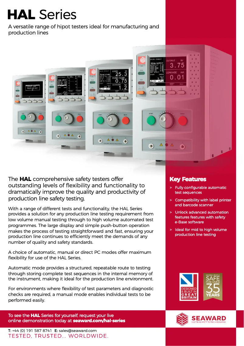 Página 1 del manual Ficha técnica Clare H102