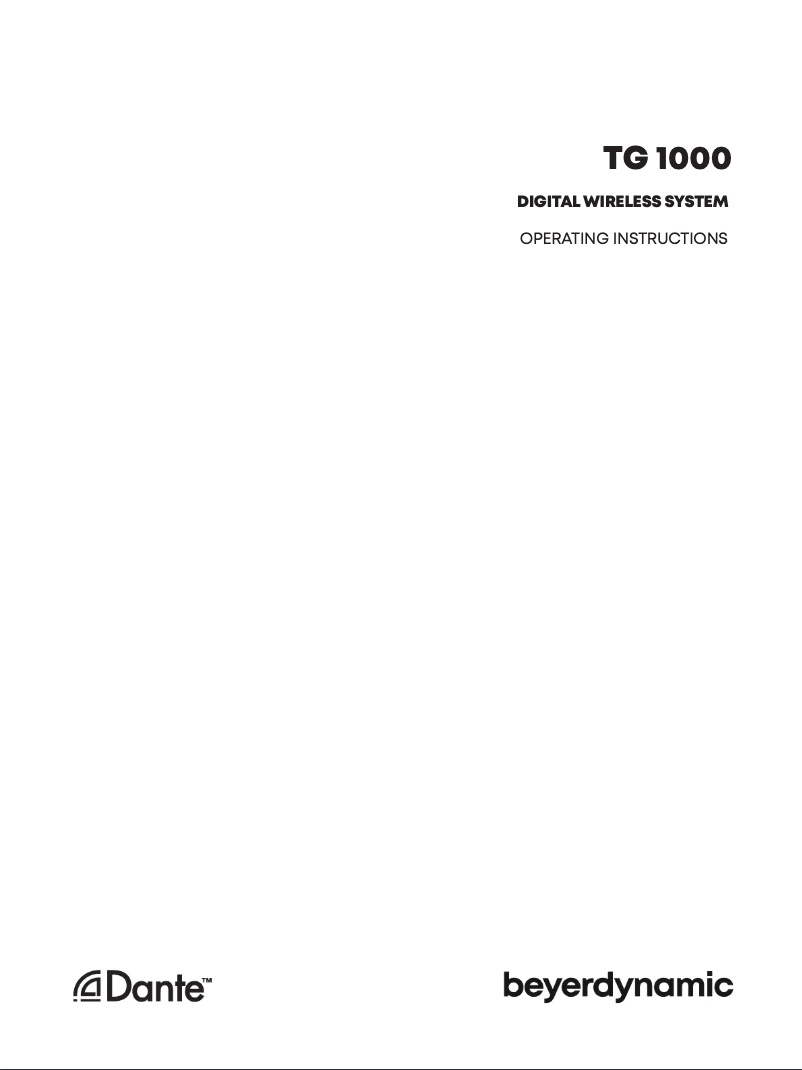 Página nº 1 - Manual de usuario Beyerdynamic TG 1000
