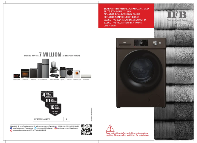 Imagen de la primera página del manual del dispositivo Serena BXN 7012K