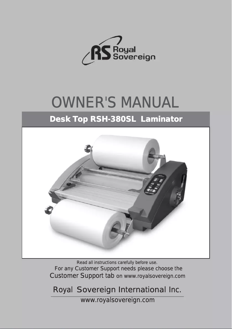 Página 1 del manual Manual de usuario Royal Sovereign RSH-380SL