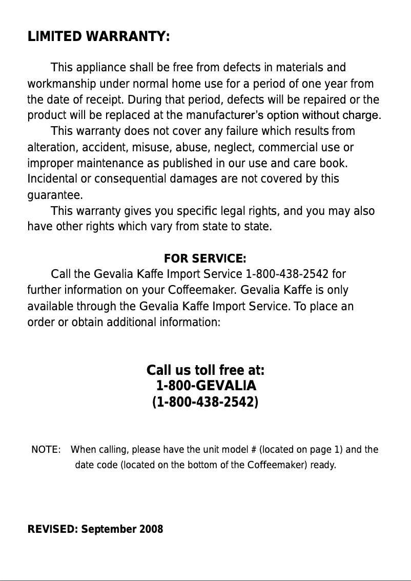 Página 1 del manual Manual de usuario Gevalia C84-3A