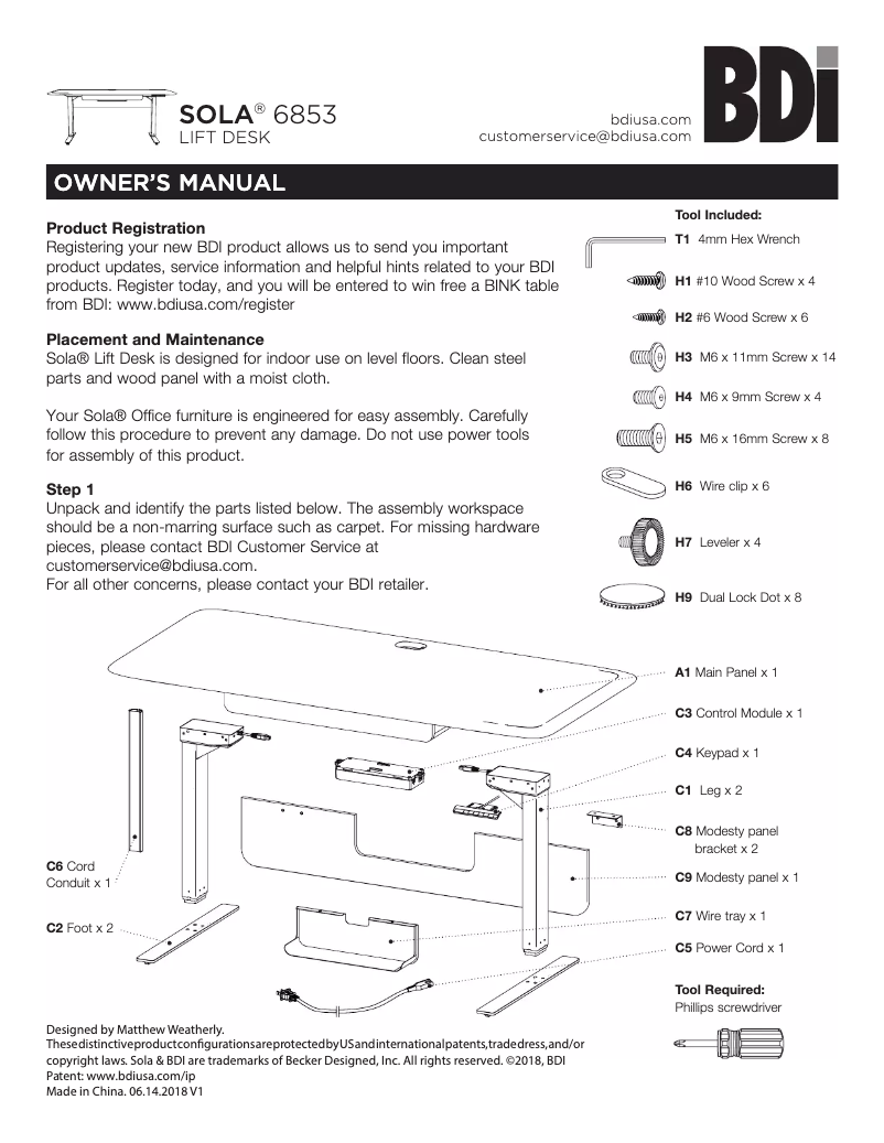 Imagen de la primera página del manual del dispositivo Sola 6853