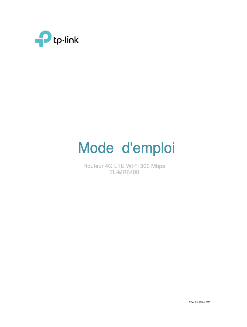 Imagen de la primera página del manual del dispositivo TL-MR150