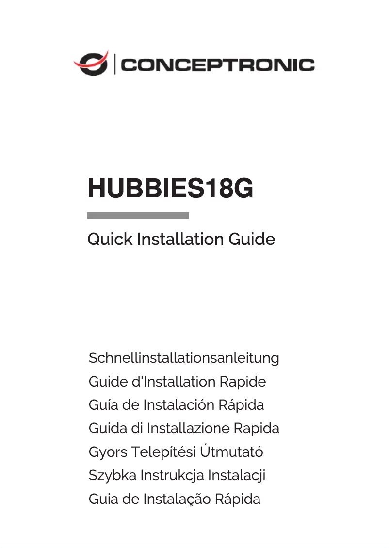 Página 1 del manual Manual de usuario Conceptronic HUBBIES18G