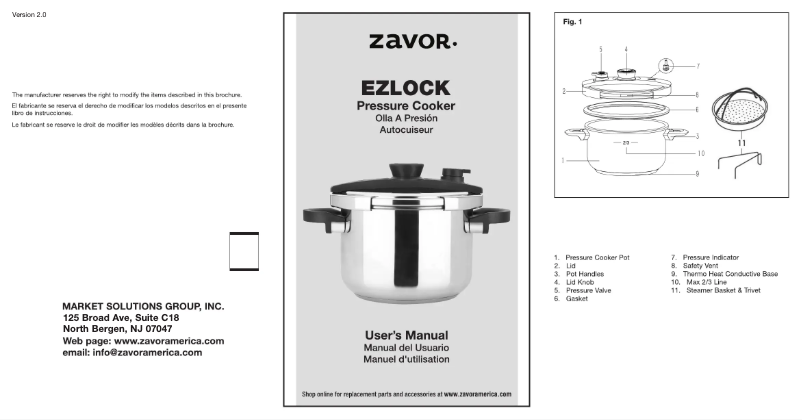 Imagen de la primera página del manual del dispositivo EZLock ZCWEZ22
