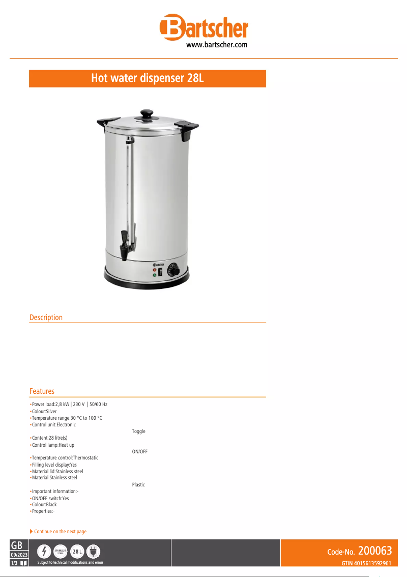 Imagen de la primera página del manual del dispositivo 200063