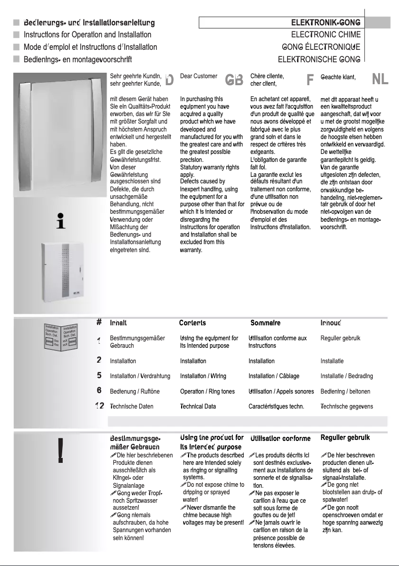 Página nº 1 - Manual de usuario Grothe Croma 231A
