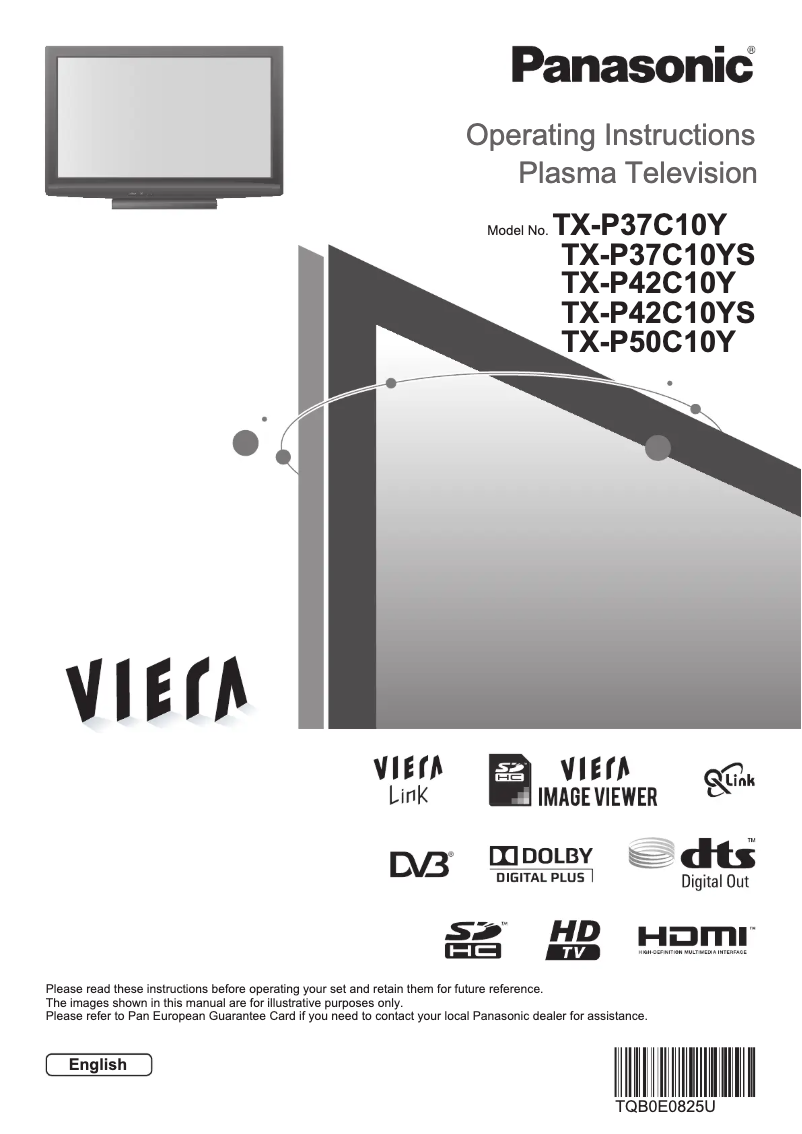 Página nº 1 - Manual de usuario Panasonic Viera TX-P42C10Y