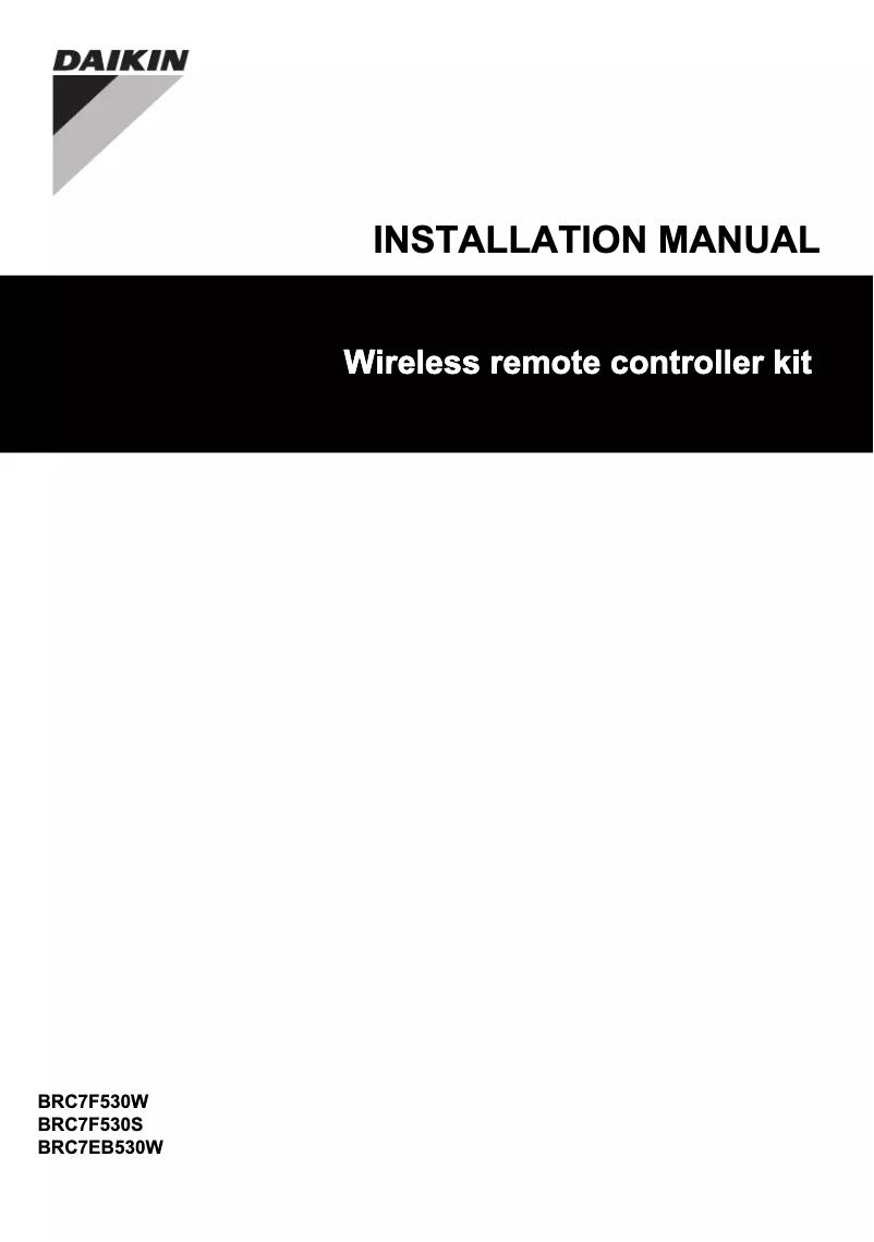 Imagen de la primera página del manual del dispositivo BRC7F530S