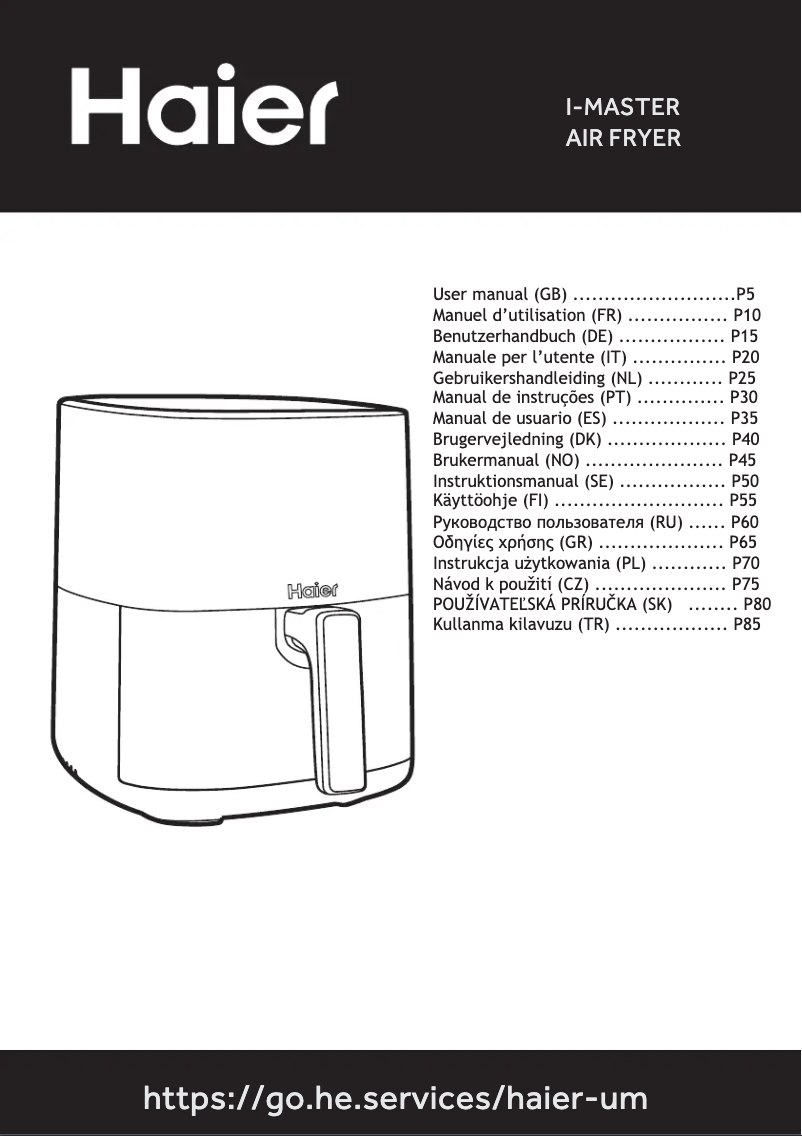 Imagen de la primera página del manual del dispositivo HAF5011