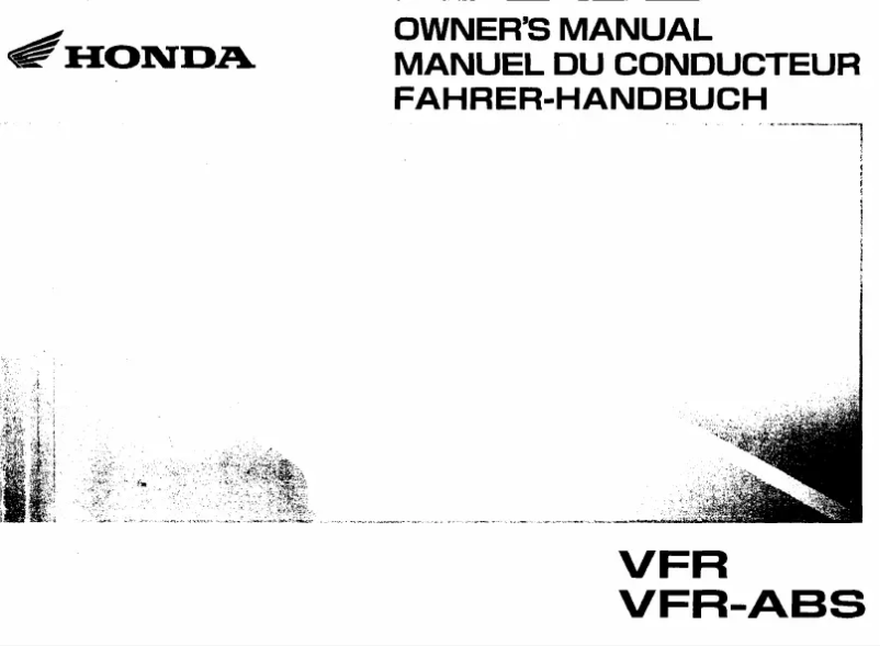 Página nº 1 - Manual de usuario Honda VFR800 (2003)