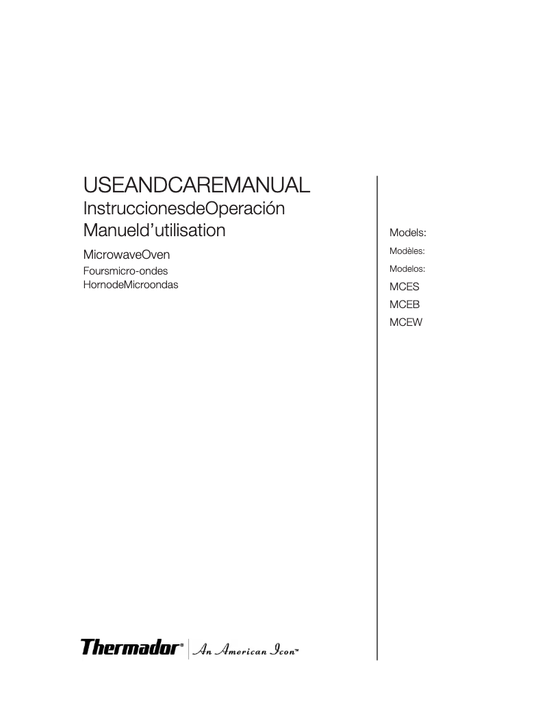 Imagen de la primera página del manual del dispositivo MCES